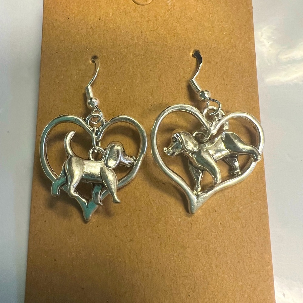 Hand made dog earrings